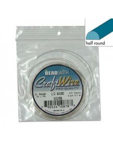 Craft Wire 1/2 Round 21ga -4YDS Silv p