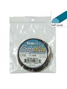 Craft Wire 21ga Half-round 4yd Vint.Bron