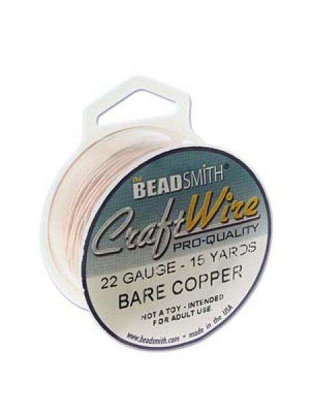 Craft Wire 22GA Round Bare Copper 15 YDS