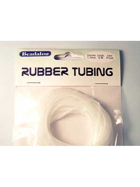 Rubber Tubbing Frosted 1.7mm x 5 mtr
