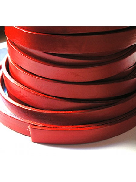 Leather 10mm(W)x2.5mm (T) Red - M
