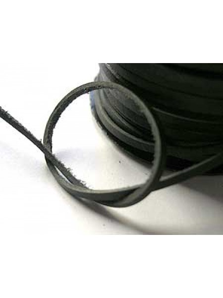 Craft Leather Flat 1.75x1mm Black 25mtr