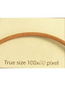 Round Leather Cord 2mm Natural 25mt
