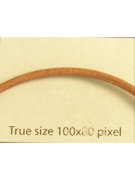 Round Leather Cord 2mm Natural 25mt