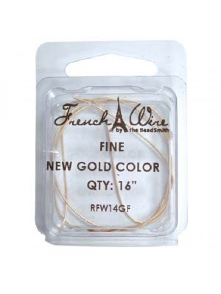 French Wire New Gold Col 0.7mm Fine 16in
