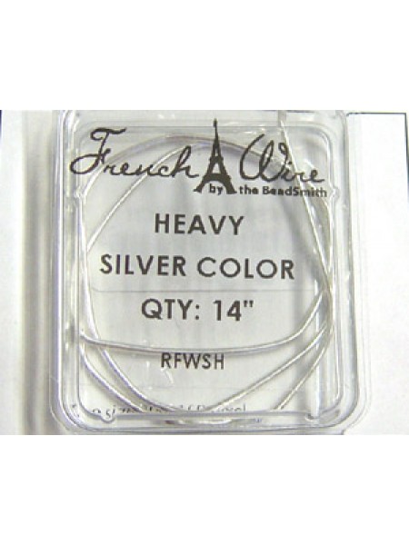 French Wire Silver heavy  14 in