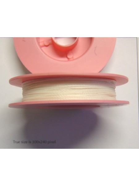 Bead Thread Extra Thick 0.6mm White 30M
