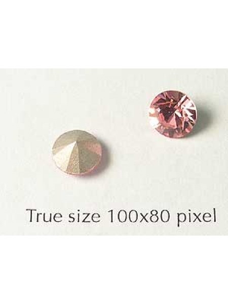 Swar Round Stone ~7.15mm Light Rose