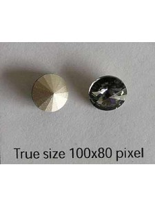 Swar Rivoli SS39  ~8mm Black Diamond