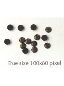 Swar Flat Round Stone ~4mm Jet Nut UF