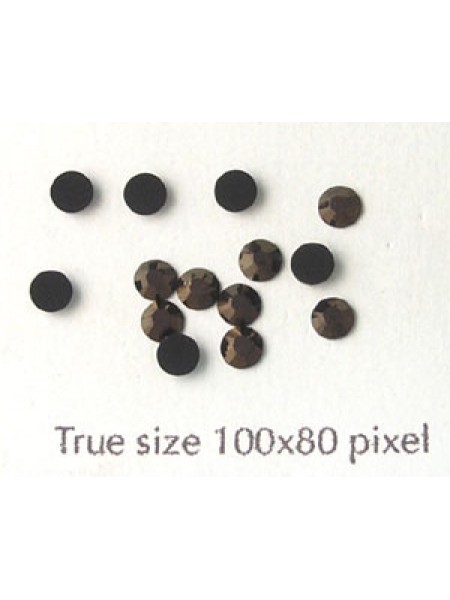 Swar Flat Round Stone ~4mm Jet Nut UF