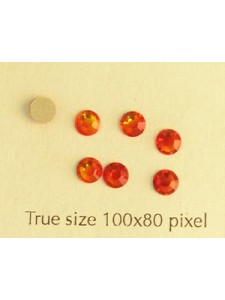 Swar Flat Round Stone SS16-4mm Fireopal