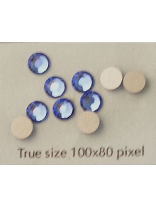 Swar Round Flat Stone SS20 Sapphire