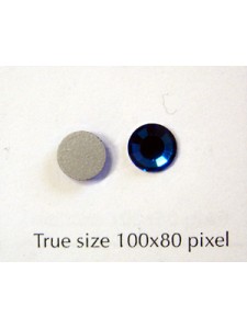 Swar Flat Round Stone 6.5mm Capri Blue