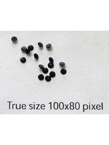 Swar Flat Stone ~1.9mm Jet -36pcs