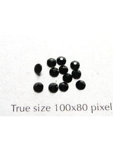 Swar Flat Round Stone ~2.85mm Jet