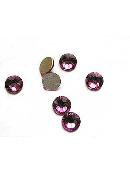 Swar Flat Round Stone ~2.25mm Fuchsia