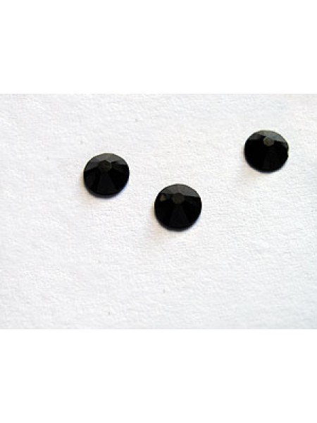 Swar Flat Round Stone ~4.65mm Jet