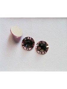 Swar Round Flat Stone 6.5mm Lt Rose