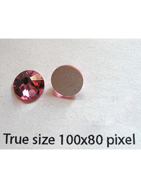 Swar Round Stone ~7.2mm Rose