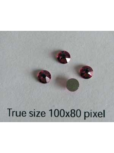 Swar Flat Round Stone 2.8mm Rose