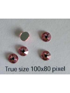 Swar Flat Round Stone SS20(~5mm) LT.Rose