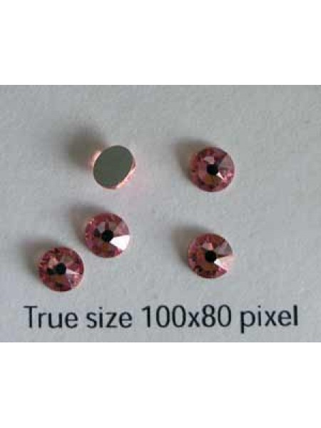 Swar Flat Round Stone SS20(~5mm) LT.Rose