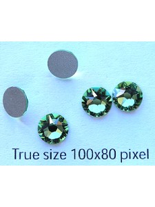 Swar Flat Round Stone 6.5mm Peridot F