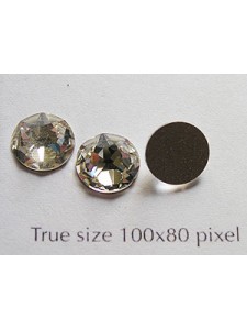 Swar Flat Round Stone Clear F ~ 8.5mm