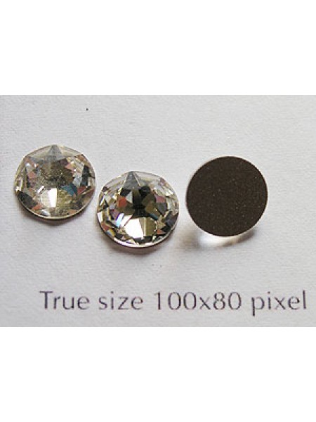 Swar Flat Round Stone Clear F ~ 8.5mm