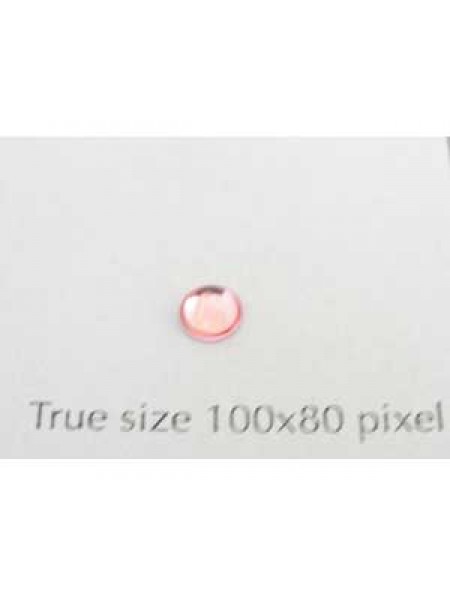 Swar Round Stone Smooth 4mm Light Rose