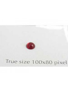 Swar Round Stone Smooth 4 mm Siam Red