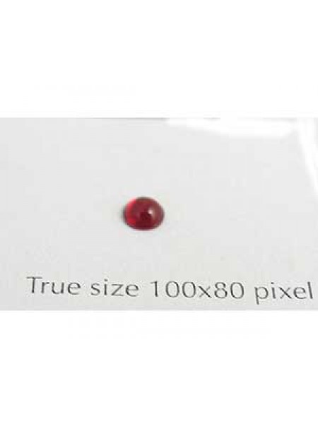 Swar Round Stone Smooth 4 mm Siam Red