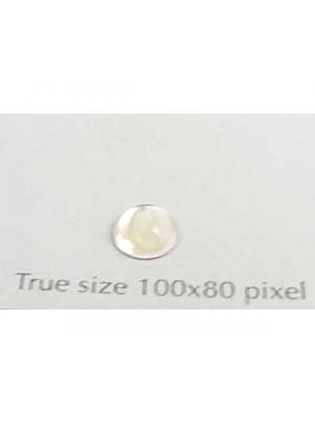 Swar Round Stone Smooth 6mm Clear Foiled