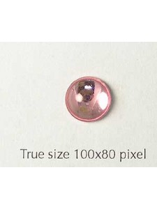 Swar Round Stone Smooth 10mm Lt Rose