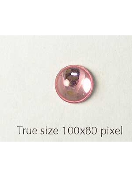 Swar Round Stone Smooth 10mm Lt Rose