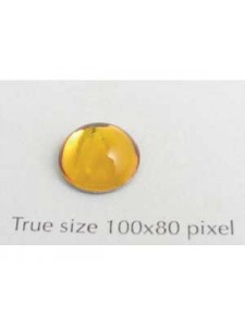 Swar Round Stone Smooth 10 mm Topaz