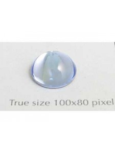 Swar Round Stone Smooth 12 mm Lt Sappire