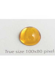 Swar Round Stone Smooth 12 mm Topaz