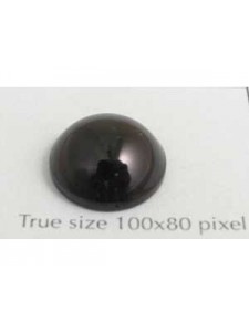 Swar Stone Round smooth 14mm Jet