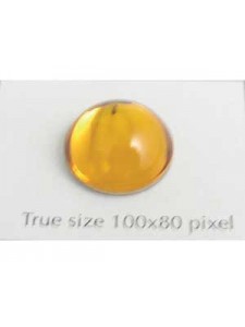 Swar Round Stone Smooth 6mm Topaz