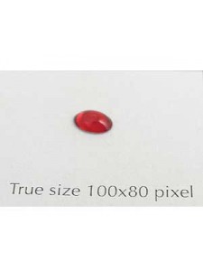 Swar Oval Stone Smooth 6x4mm Siam Red