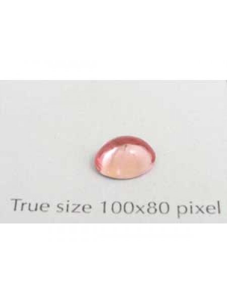 Swar Oval Stone Smooth 8x6mm Lt. Rose