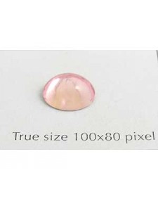 Swar Oval Stone Smooth 10x8mm Lt. Rose