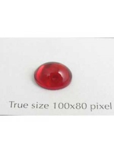Swar Oval Stone Smooth 10x8mm Siam Red