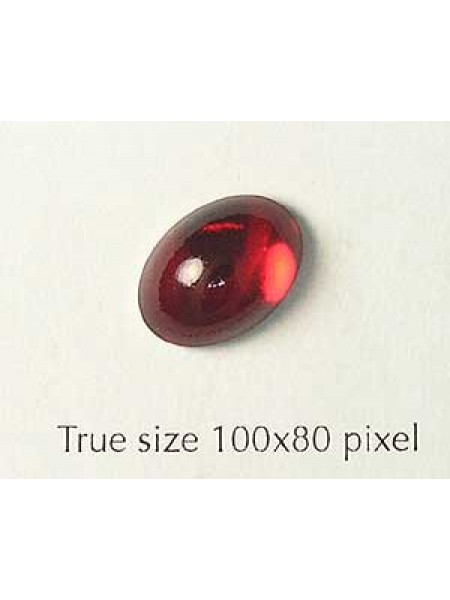 Swar Oval Stone Siam Red