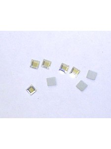 Swar Flat Square Stone 3mm Clear Foiled