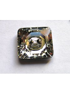 Swar Square Button 16mm Clear Foiled