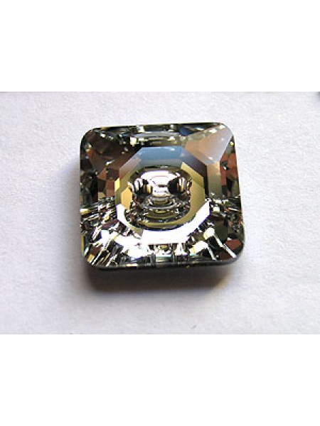 Swar Square Button 16mm Clear Foiled
