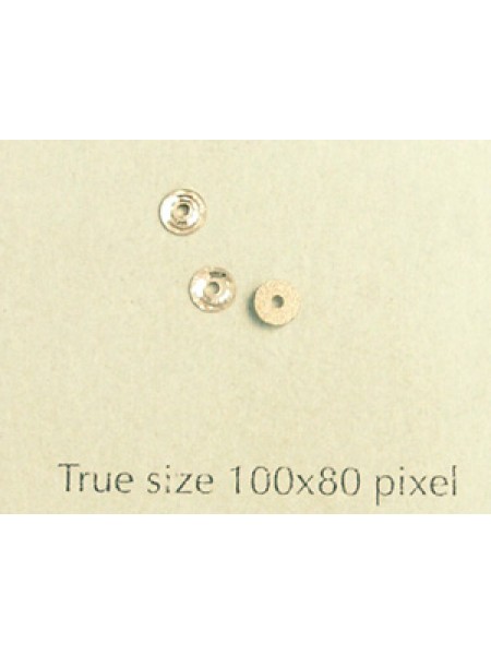 Swar Round Button w/hole 3mm Clear F